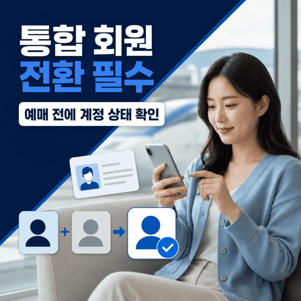 2026 추석 기차표 예매 일정 총정리, KTX 노선별 날짜와 통합회원 준비 방법 1 코레일 통합회원 전환부터 예매 전에 끝내야 합니다